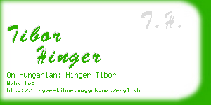 tibor hinger business card